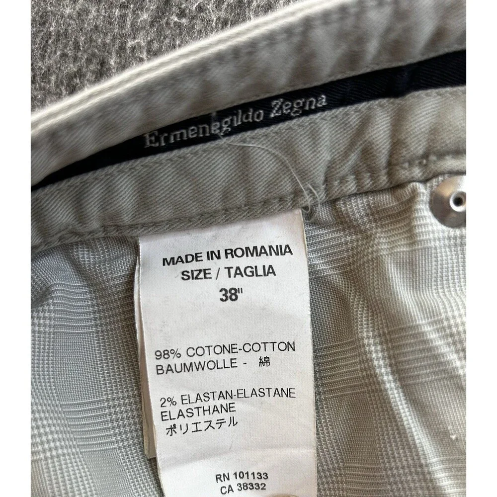 ERMENEGILDO ZEGNA LUXURY REGULAR FIT STRAIGHT LEG Men’s JEANS 38x32 Stone Colour